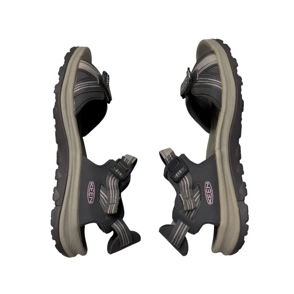 Keen Terradora Il Sandal Women 11 Open Toe Grey Pink Hiking Sport Straps 1022448